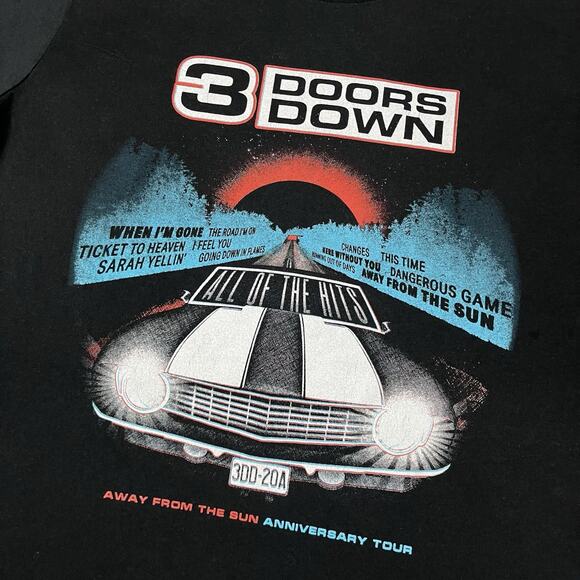 3 Doors Down Shirt Mens Small Away From The Sun Tour 2023 Band Tee Rock Grunge - Picture 2 of 8